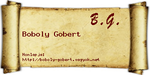 Boboly Gobert névjegykártya
